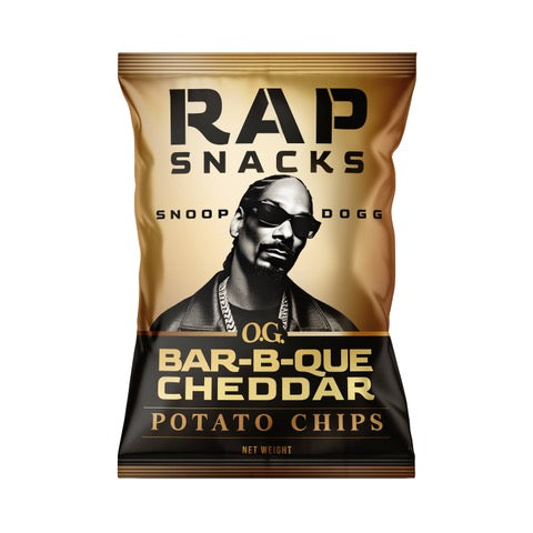 rap snacks snoop dogg |  og bar-b-que cheddar (10 bags)