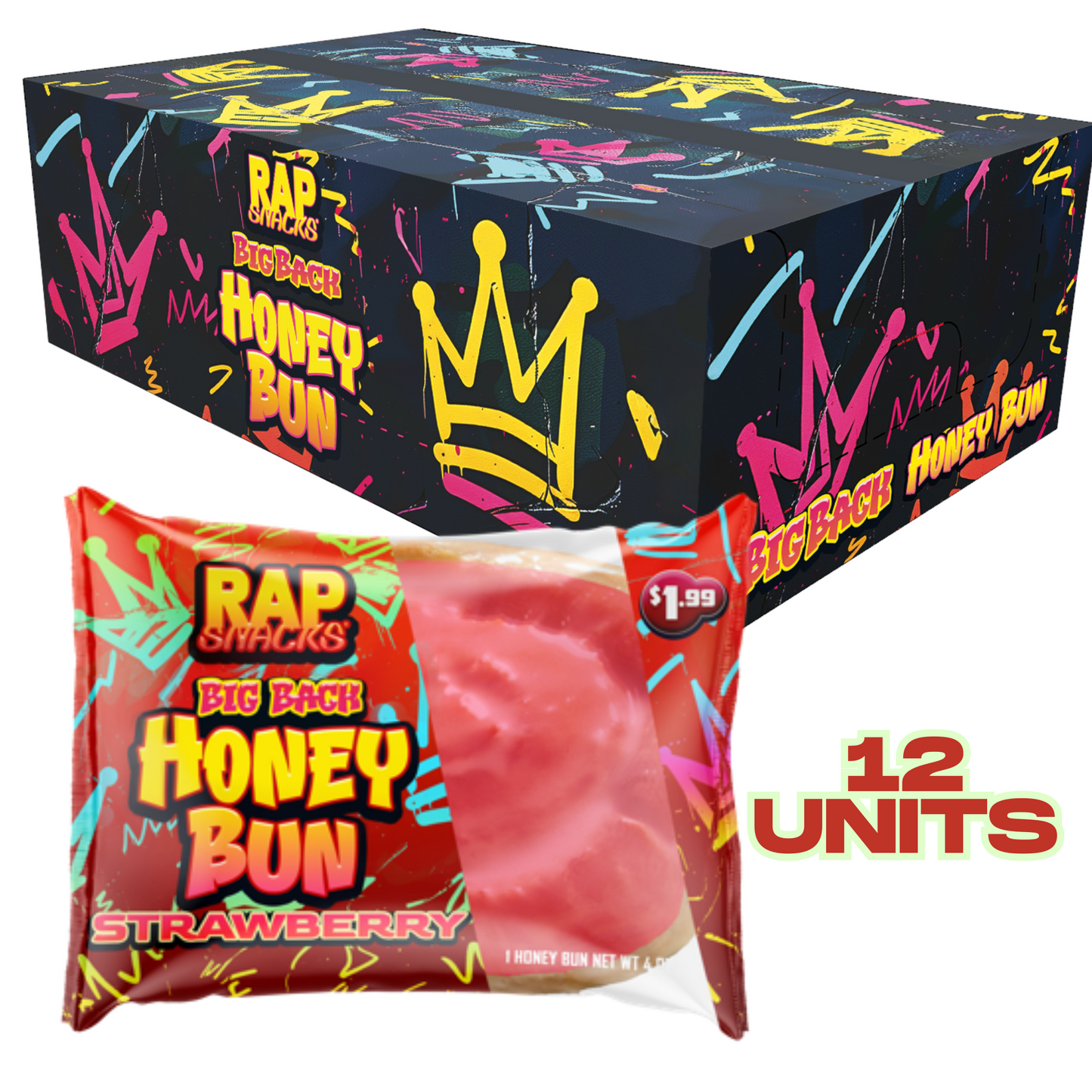 rap snacks big back strawberry honey bun