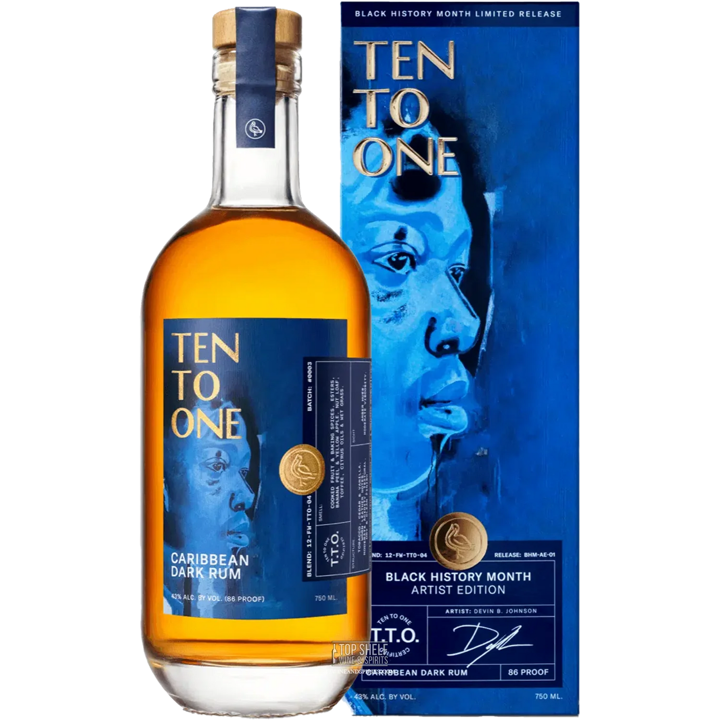 ten to one caribbean dark rum: black history month artist edition
