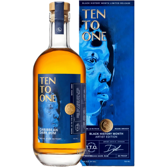 Ten To One Caribbean Dark Rum: Black History Month Artist Edition
