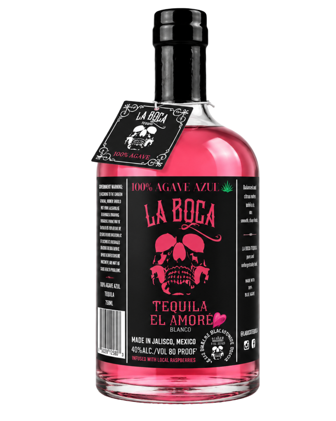 el amore raspberry la boca tequila 750ml