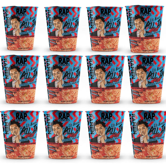 Rap Snacks Lil Baby All In Hot Ramen 2.25oz Cups 12CT