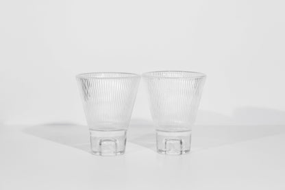 Pair of clear ZAI tumblers