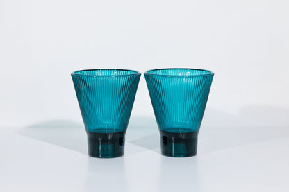 Pair of teal ZAI tumblers
