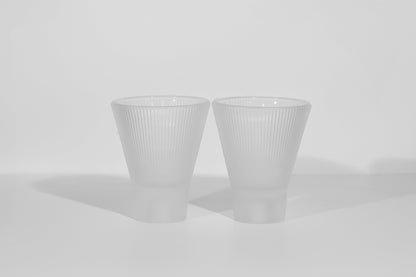 Pair of frosted ZAI tumblers