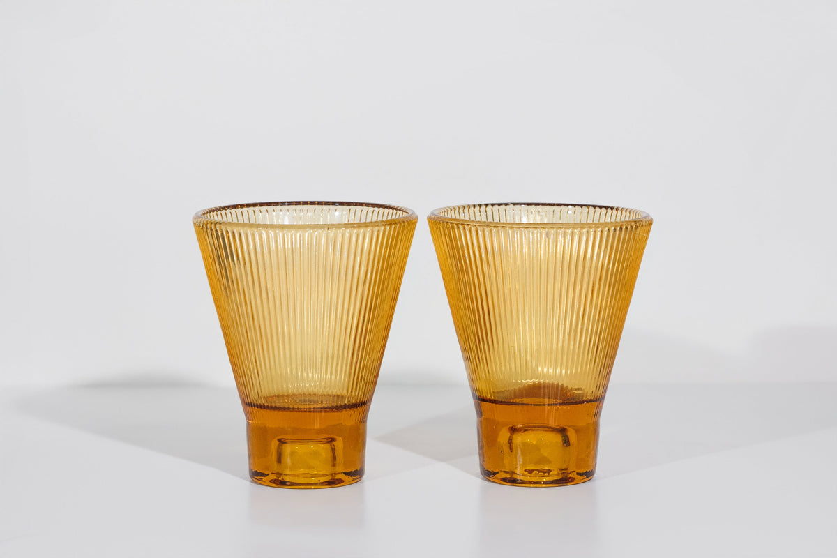 pair of amber zai tumblers