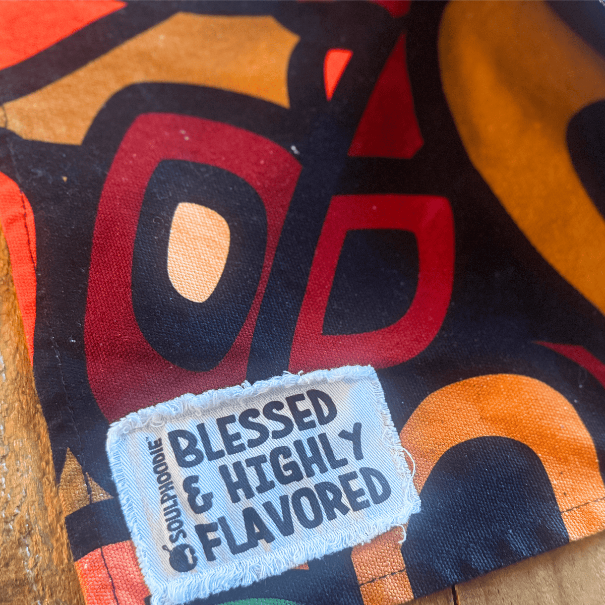 Aravella fabric and soulPhoodie label detail