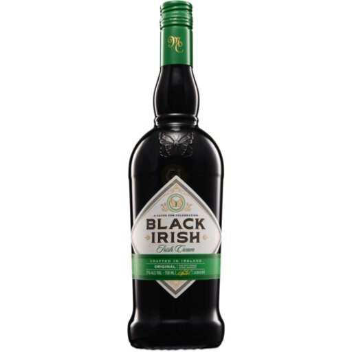 black irish original, 750 ml bottle, front label