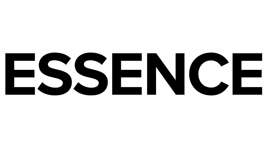 Black 'ESSENCE' text on a white background