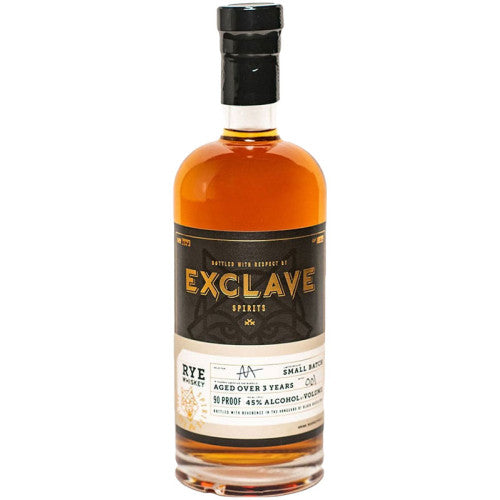 Exclave Spirits Small Batch Rye 3 Year, 750 ml bottle, front label