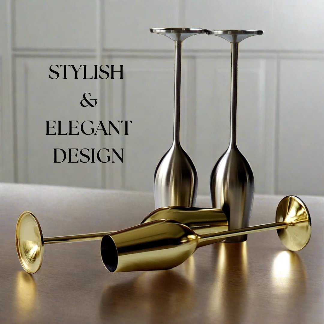 unbreakable champagne flutes (gold)