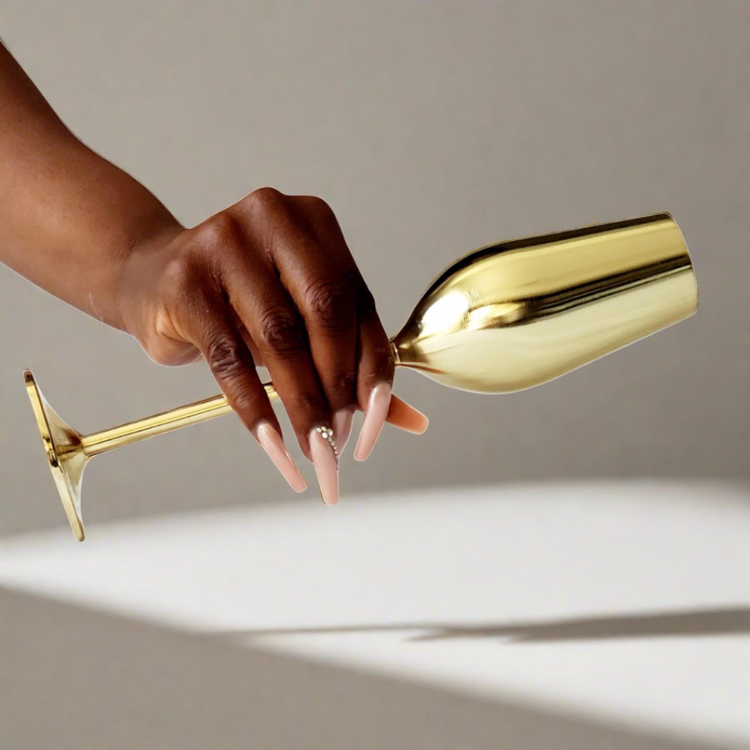 unbreakable champagne flutes (gold)