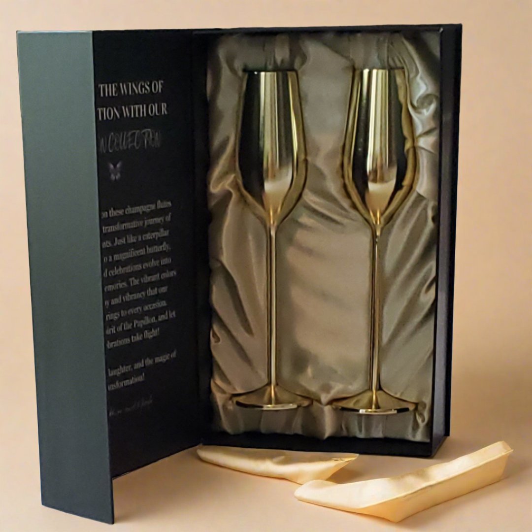unbreakable champagne flutes (gold)