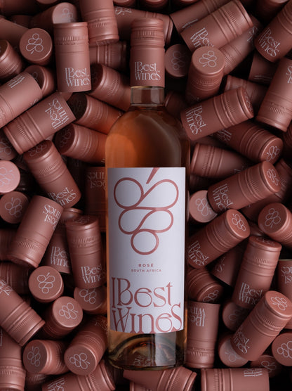 IBest Wines Rosé bottle with branded caps