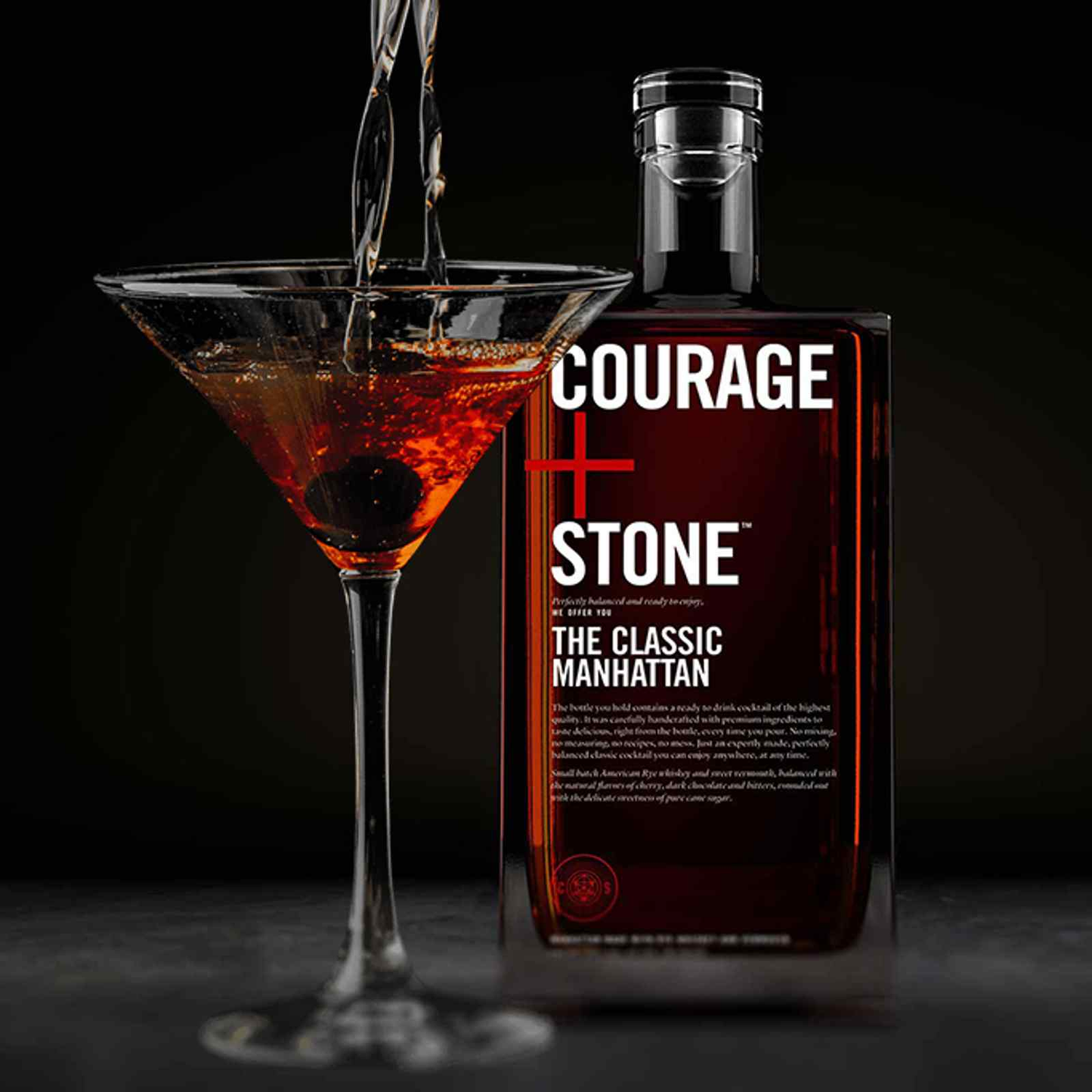 courage + stone the classic manhattan