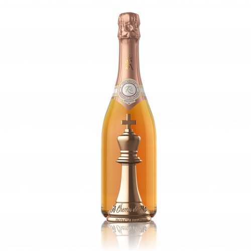 le chemin du roi brut rosé champagne, 750 ml bottle, front label
