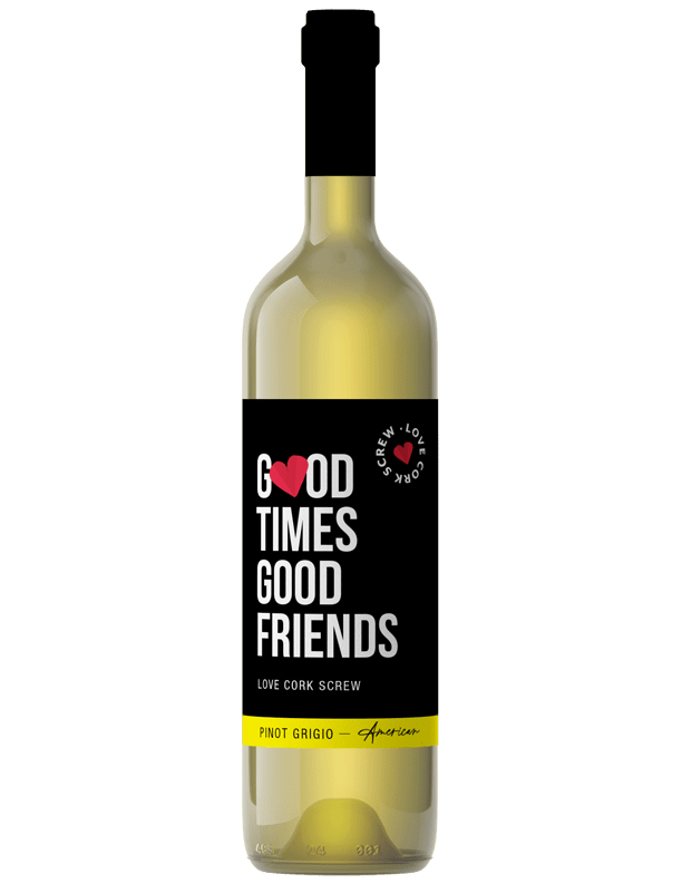 love cork screw "good times, good friends" pinot grigio, lake michigan, mi the smith rosé 2022