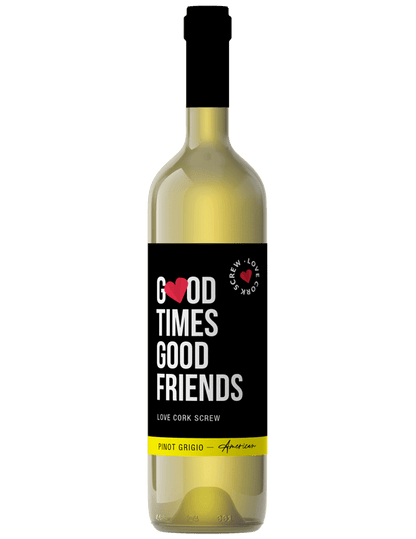 Love Cork Screw "Good Times, Good Friends" Pinot Grigio, Lake Michigan, MI THE SMITH Rosé 2022