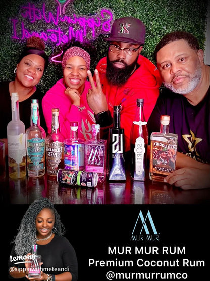 Mur Mur Rum brand display at a spirits event