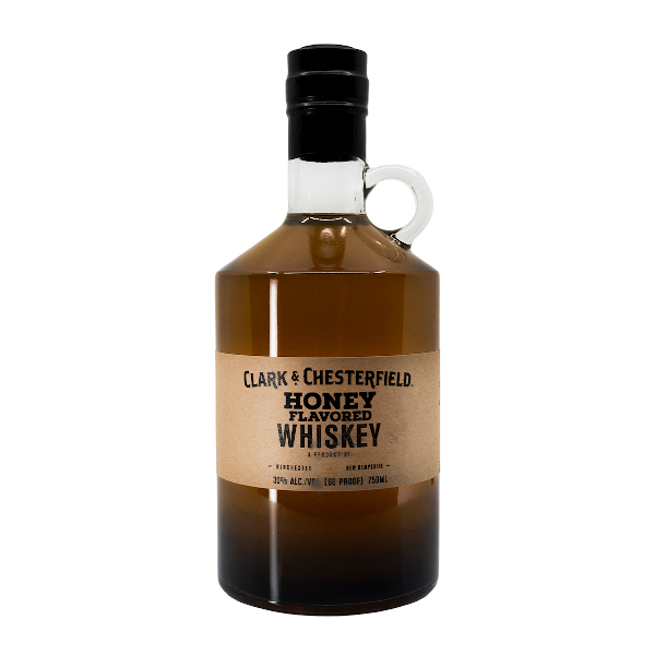 new england sweetwater clark & chesterfield honey whiskey — product photograph