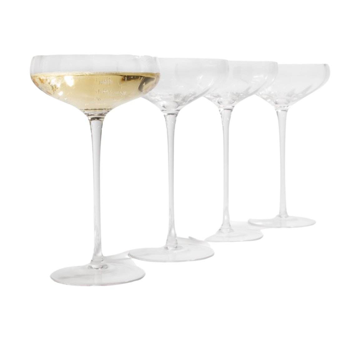 rounded coupe glasses