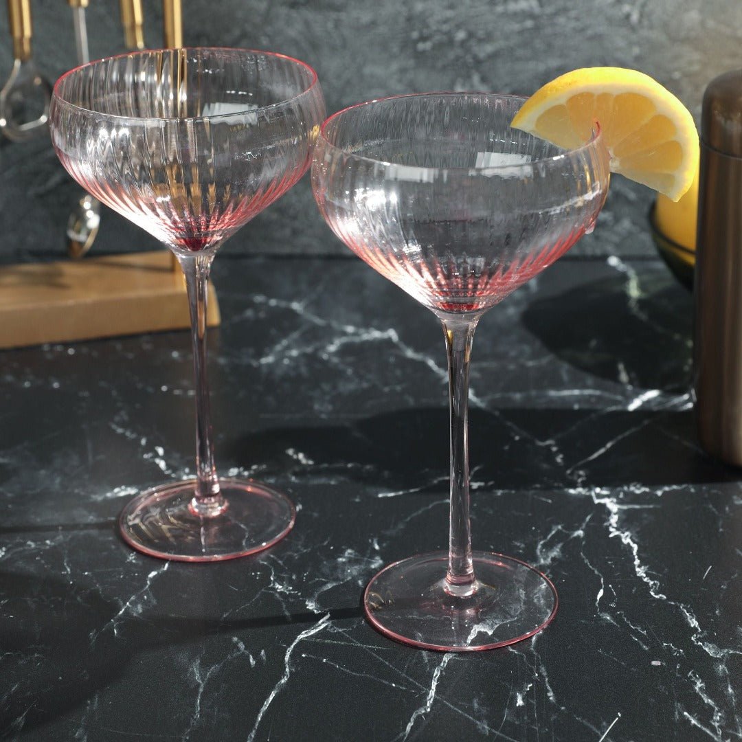 pink coupe glasses