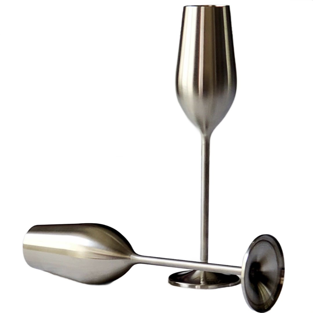 unbreakable champagne flutes (silver)