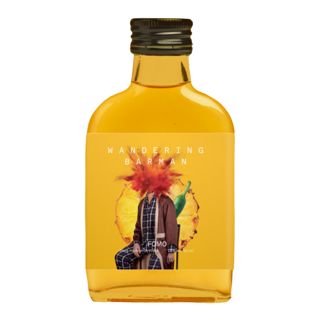 wandering barman 'fomo' pineapple turmeric organic vodka sling