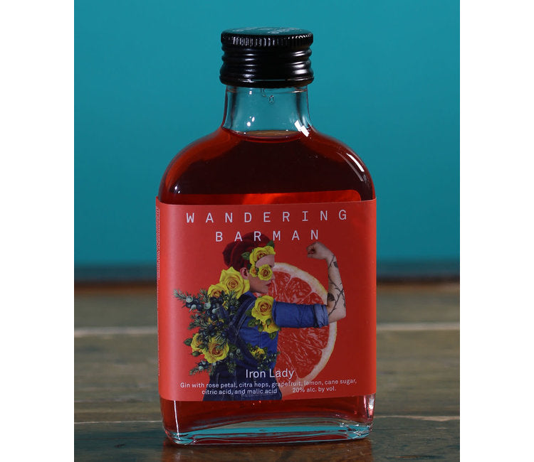 wandering barman iron lady – rose & hops gin sling (100ml)