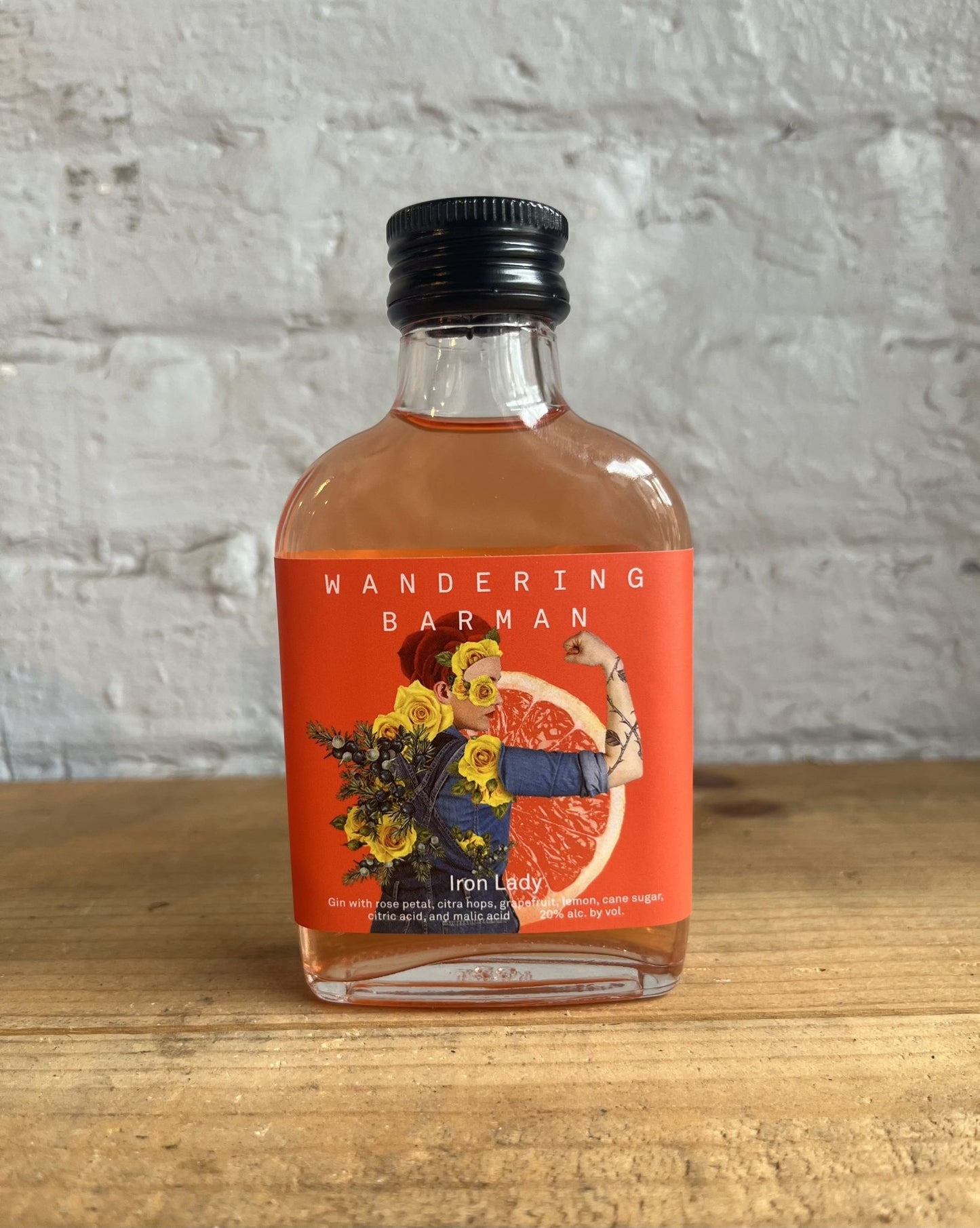 wandering barman iron lady – rose & hops gin sling (100ml)